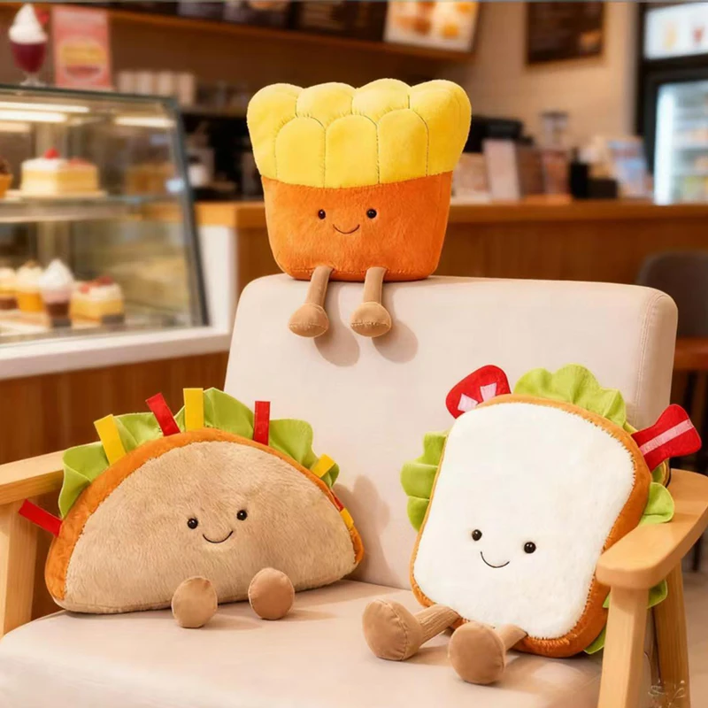 Bread gosedjur i söt anime-stil, som smörgås, pizza, taco eller pommes frites 3 Bread gosedjur i söt anime-stil, som smörgås, pizza, taco eller pommes frites - Bild 3