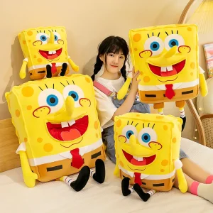 SpongeBob SquarePants gosedjur som 3D-bolsterkudde med kreativ tecknad design 8 SpongeBob SquarePants gosedjur som 3D-bolsterkudde med kreativ tecknad design