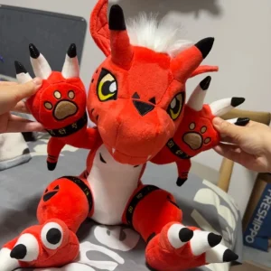 Culumon gosedjur från Digimon, kawaii plyschkudde i tecknad anime-stil, 35 cm