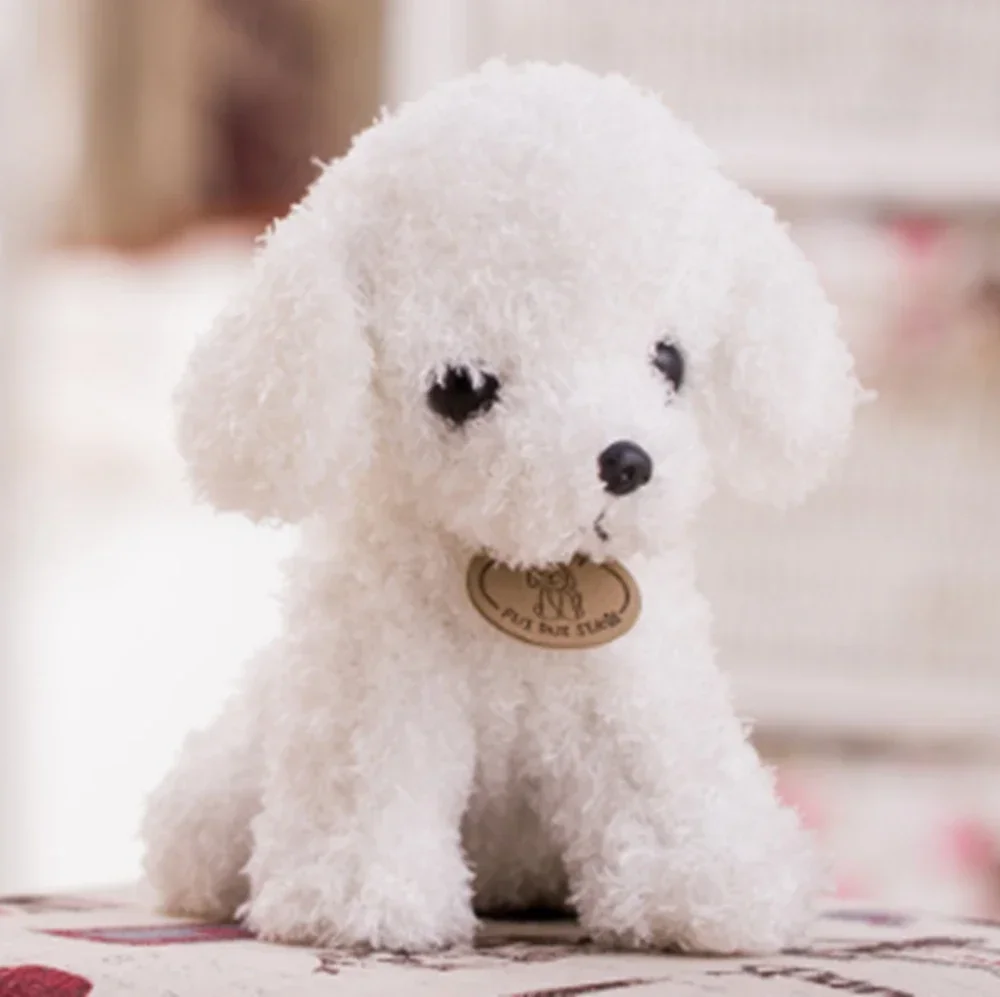 Sött och naturtroget hund gosedjur i lockig teddystil med hängande etikett, 20 cm 9 Sött och naturtroget hund gosedjur i lockig teddystil med hängande etikett, 20 cm - Bild 9