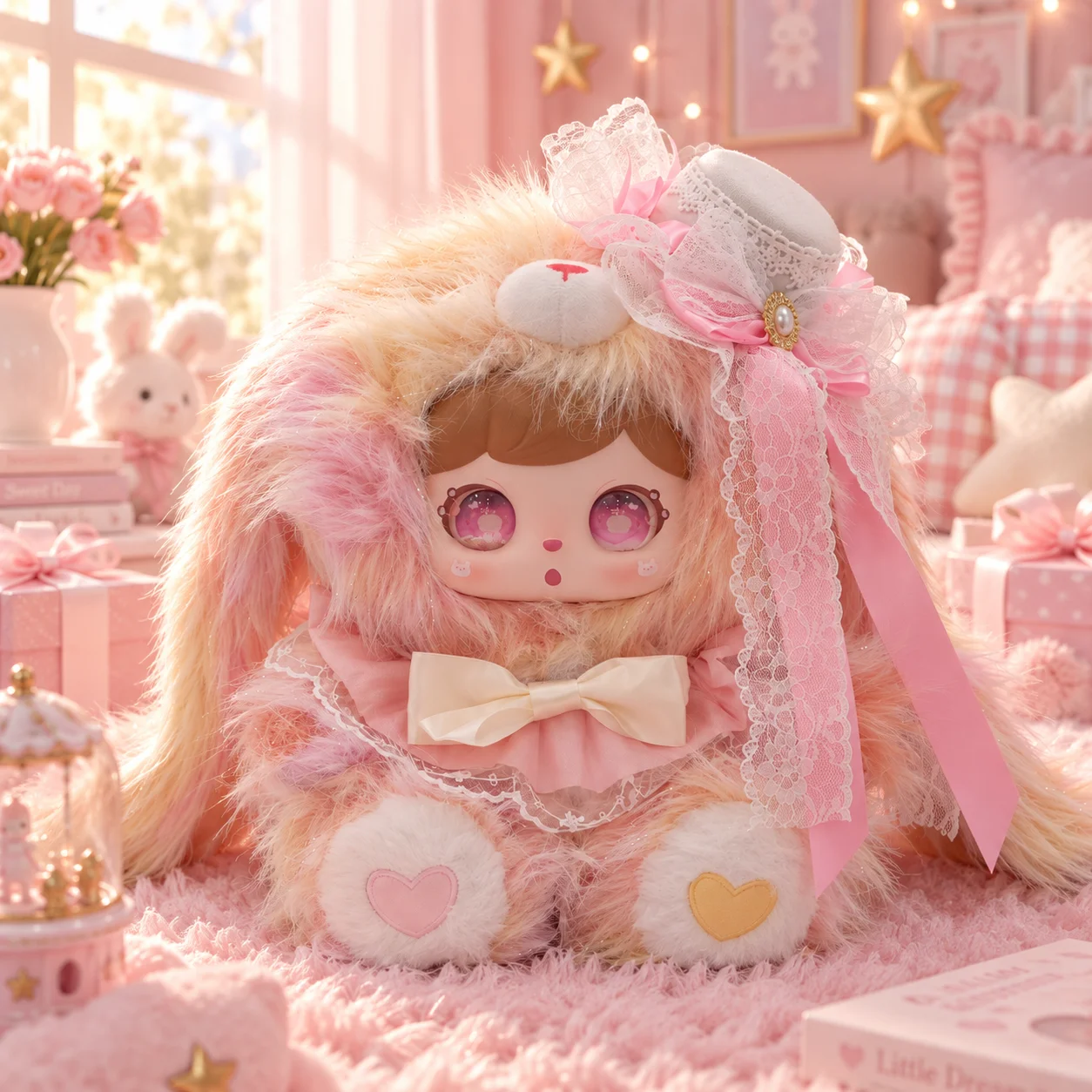 Sweet Bunny Wonderland, set med nio mjuka och fluffiga kanindockor i kawaii-stil 11 Sweet Bunny Wonderland, set med nio mjuka och fluffiga kanindockor i kawaii-stil - Bild 11
