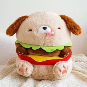 Hund gosedjur som hamburgare, med valpmotiv och hundkudde för soffan, 23–35 cm 13 Hund gosedjur som hamburgare, med valpmotiv och hundkudde för soffan, 23–35 cm