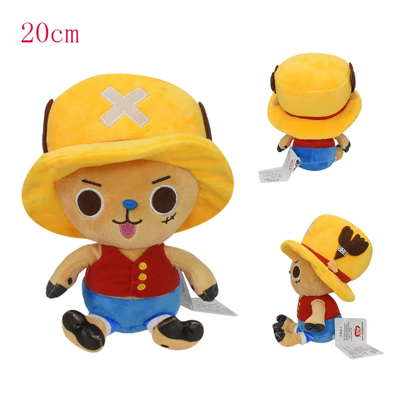 Tony Chopper apa gosedjur från ONE PIECE med Straw Hat-piraternas emblem, 20 cm 17 Tony Chopper apa gosedjur från ONE PIECE med Straw Hat-piraternas emblem, 20 cm - Bild 17