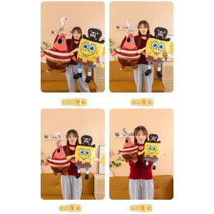 SpongeBob SquarePants-karaktärer gosedjur som plyschkudde i tecknad stil, 40–100 cm 12 SpongeBob SquarePants-karaktärer gosedjur som plyschkudde i tecknad stil, 40–100 cm