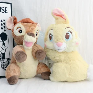 Gulligt kanin gosedjur i anime-stil med Bambi och Thumper, gult eller grått 10 Gulligt kanin gosedjur i anime-stil med Bambi och Thumper, gult eller grått