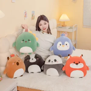 Gosedjur i flera figurvarianter, kawaii-inspirerad klämbar plyschkudde, 40 cm