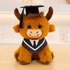 Ko gosedjur, kawaii style och söt, stil höglandskoform examensdetaljer, 25 cm
