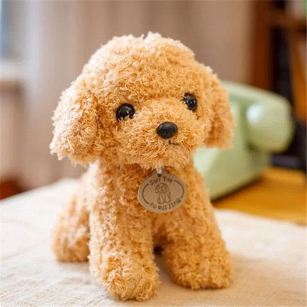 Sött och naturtroget hund gosedjur i lockig teddystil med hängande etikett, 20 cm 6 Sött och naturtroget hund gosedjur i lockig teddystil med hängande etikett, 20 cm - Bild 6