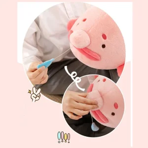 Interaktivt rosa blobfish-gosedjur med utdragbart snor och klämkänsla, 30–45 cm