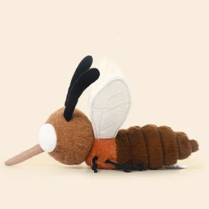 Roliga insektsfigurer som gosedjur i kawaii-stil med verklighetstrogen plyschdesign