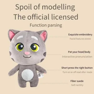 Talking Tom katt gosedjur som upprepar det du säger, mjuk plyschkudde, 28 cm 13 Talking Tom katt gosedjur som upprepar det du säger, mjuk plyschkudde, 28 cm