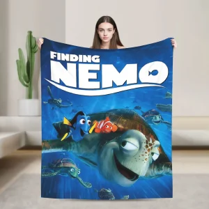 Nemo-filt från Finding Nemo, varm och mjuk pläd med fluffig känsla, 102–204 cm