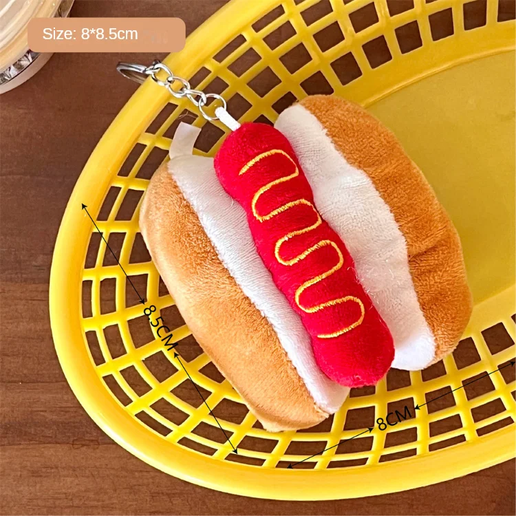 Ryggsäckshängen med flera figurvarianter i hamburgar- och pommes fritesstil 11 Ryggsäckshängen med flera figurvarianter i hamburgar- och pommes fritesstil - Bild 11