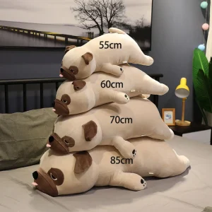 Hund gosedjur i mopsform som sovkudde och plyschkudde i kawaii-stil, 50–60 cm 11 Hund gosedjur i mopsform som sovkudde och plyschkudde i kawaii-stil, 50–60 cm